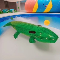 Bestseller transfrontalier : Jouet gonflable de piscine en forme de requin de dessin animé, réaliste, à chevaucher, flottant sur l'eau, en PVC, Spécification 130