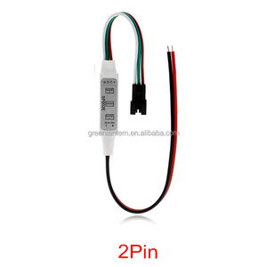 <span class=keywords><strong>Mini</strong></span> 3 tasti <span class=keywords><strong>Controller</strong></span> SP002E <span class=keywords><strong>Controller</strong></span> LED digitale 2pin nero-rosso cavi aperti per WS2811 WS2812B Pixel LED Strip Light DC5V-24V - Product Image 1