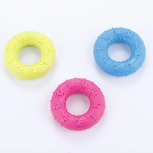 Durable TPR Donut-Shaped Chew Toy for Dogs Teeth Cleaning and Grinding Training Toy Bite Resistant Footprints Design - Product Image 3