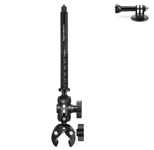 Soporte de Clip Doble para Motocicleta y Bicicleta Insta360 One X2 X3 X4 X5, Compatible con <span class=keywords><strong>GoPro</strong></span> 11 10 <span class=keywords><strong>9</strong></span>, <span class=keywords><strong>Palo</strong></span> Selfie para Bicicleta - Product Image 1