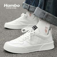 Chaussures de sport décontractées pour hommes, design OEM ODM, tendance simple, haute qualité, couleur unie blanche, chaussures de skate pour étudiants, chaussures de skateboard personnalisées