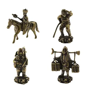 Artesanato bronze estátua de Viagem ao Ocidente Wukong cobre elenco ornamentos de brinquedo