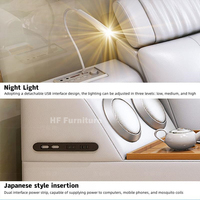 Luxus moderne Smart Super King Size Leder Aufbewahrung Multifunktion ale Bett rahmen Schlafzimmer Set