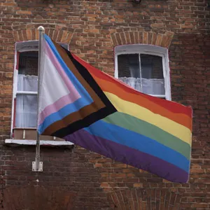 Listo para enviar Bandera del orgullo del progreso de 3x5 FT 11 colores Impermeable Bisexual LGBT No binario Lesbianas Gay Transgénero Orgullos