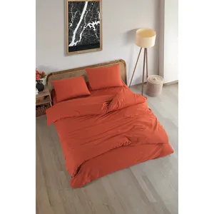Parure de lit simple Karden Flower en 100 % coton, plusieurs couleurs, housse de couette, drap plat, taie d'oreiller, ensemble de mobilier de chambre doux - Product Image 3
