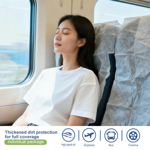 <span class=keywords><strong>Housse</strong></span> de siège non tissée 3-en-1 en gros pour voyage, <span class=keywords><strong>protection</strong></span> respirante jetable pour siège de voiture, avion et train à grande vitesse SY792 - Product Image 4