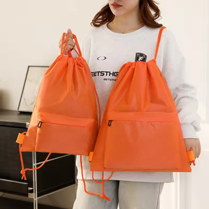 Factory Customized <b>Waterproof</b> <b>Drawstring</b> Backpack Large Capacity Gym Sports <b>Drawstring</b> <b>Bag</b> Zipper Pocket Fitness Basketball <b>Bag</b> - Product Image 3