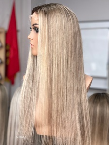 วิกผมจริงสีดำตรงสำหรับผู้หญิงวิกผมลูกไม้ด้านหน้าติดปะ HD13 * 5เส้นผมจริงน้อยกว่าธรรมชาติ - Product Image 3