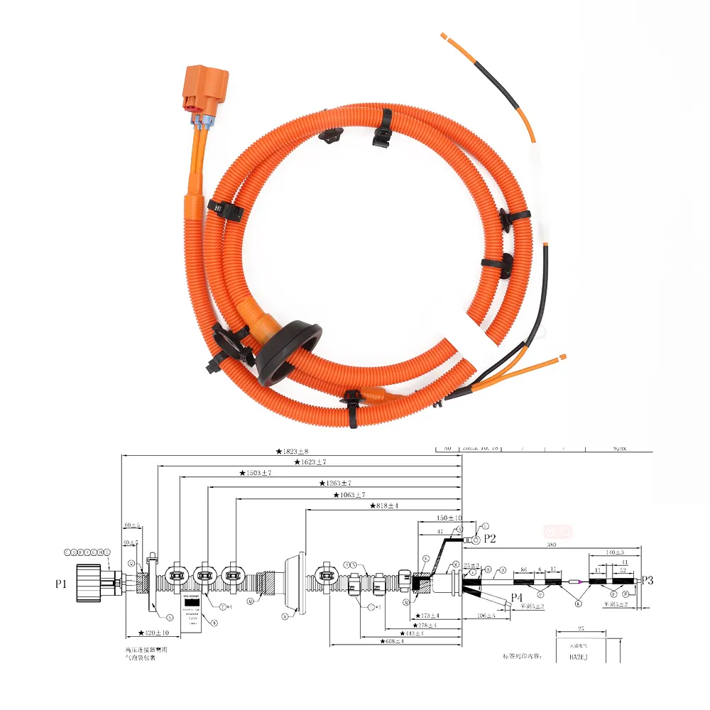 Keliカスタムコンプリートワイヤーハーネス自動車用電気ケーブル高電圧ワイヤーハーネス高電圧ケーブルワイヤー