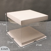Acetat Kunststoff transparente Kuchen rolle Slice Box Verpackung mit Griff in kleinen Mengen für Kuchen