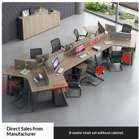 Poste de travail modulaire créatif de forme irrégulière pour 3-5/6 personnes, en PVC, finition sans peinture, bureau moderne et simple, HT Chine