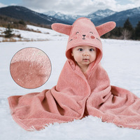 Serviette de bain à capuche pour bébé de qualité supérieure 100% coton, cape pour nouveau-né, super absorbante