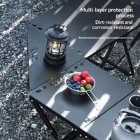 Mesa Táctica Plegable para Exteriores, Mesa de Camping Portátil Combinable IGT para Estufa, Barbacoa, Picnic y Viajes