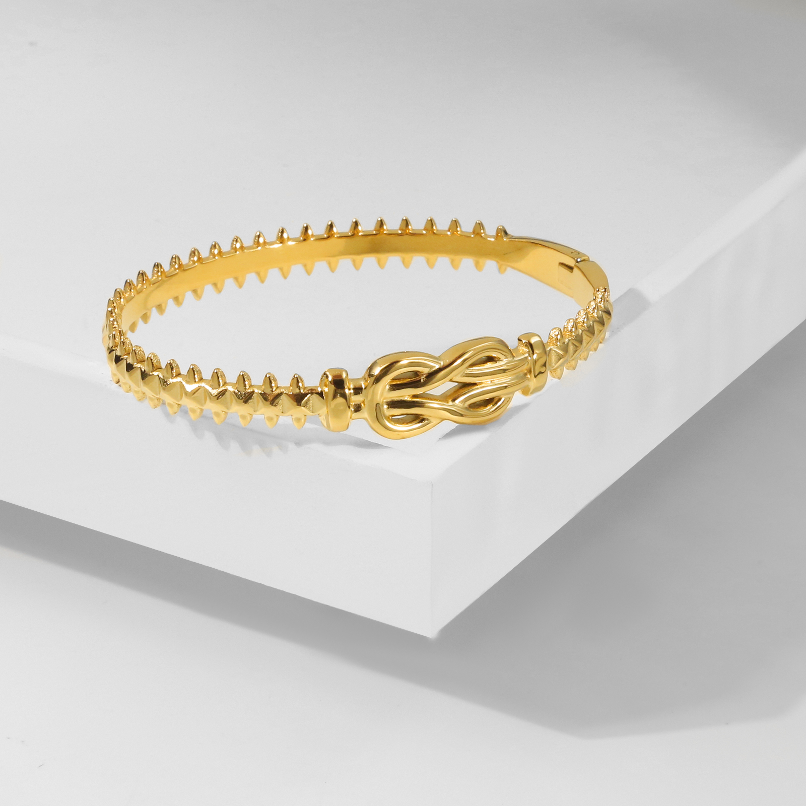 SDA 18k Gold Plated Stainless Steel Zircon Tennis Bracelet for Women | Wholesale Fashion Jewelry