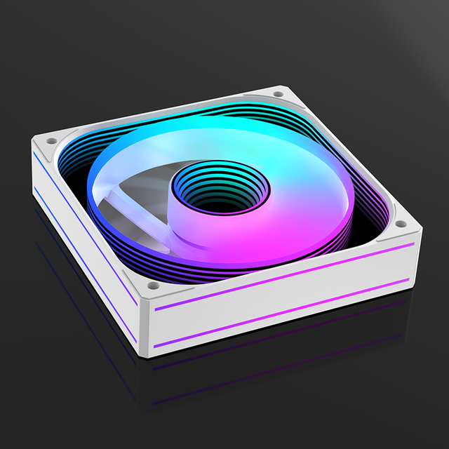 Lovingcool 120mm ARGB PWM Infinity Mirror LED Light Custom Logo White PC Case 4Pin for CPU Cooling & Gaming Fans
