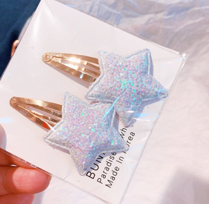 ใหม่เลื่อมแวววาวคลิปคู่รักดาวคลิปหนีบด้านข้างสำหรับเด็กคลิป bb สีรุ้ง - Product Image 3