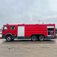 Camion de lutte contre l'incendie à eau et à mousse SHACMAN 6x4 à haute efficacité et réponse rapide, véhicule de sauvetage d'urgence Euro 2