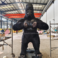 Modèle d'animal de la forêt animatronique réaliste, haute simulation, taille réelle, King Kong avec capteur et moteur pour parc à thème, safari, zoo