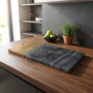 Slate Chopping Board Rectangle 1.5 Cm Thickness Anti Slip Kitchen Cutting Block Single Piece Package - Product Image 3