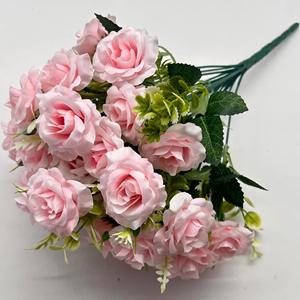 18 cabezas hechas a mano coloridas rosas boda decoración hogar Mesa rojo blanco flores bonsái bonito arreglo de paisajismo - Product Image 1