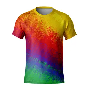 Custom Sublimation Clothing 100% Polyester T-Shirt Full All Over Print Running Sport Blank Tshirt Quick Dry T Shirt