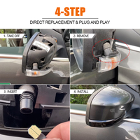 Lot de 2 clignotants séquentiels LED ambre pour rétroviseur Ford Focus 2008-2016