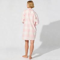 Chemise de nuit élégante pour femme Beefey, longueur genou, manches longues, vêtement de détente confortable, tissu confortable, une pièce, toutes saisons
