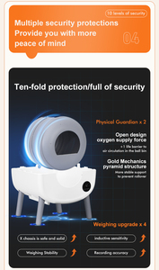 Produit de nettoyage et de toilettage pour animaux de compagnie, bac à litière pour petit espace, toilette intelligente pour chat, toilette autonettoyante pour chat, bac à litière - Product Image 2