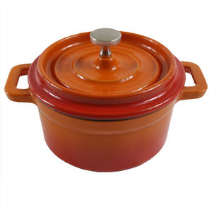 <span class=keywords><strong>Petite</strong></span> casserole ronde en fonte émaillée, chauffage uniforme, idéale pour braiser, frire, servir en portion <span class=keywords><strong>individuelle</strong></span> - Product Image 1