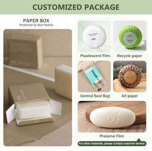 Savons jetables économiques conformes RoHS, personnalisables 15g/20g/25g/30g, savon d'hôtel en gros, savon de voyage, articles de toilette de base pour hôtels - Product Image 4