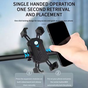 Ajustable à 4 griffes 360° °   Support de téléphone universel rotatif - Accessoires de montage pour scooter, vélo, moto - Product Image 2