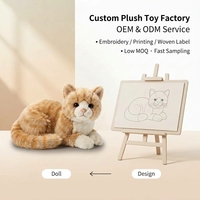 Boneka Kucing Lucu Custom, Mainan Boneka Plush, Boneka Anime Plush Lembut Custom, Boneka Plush Buatan Tangan, Plushie Custom