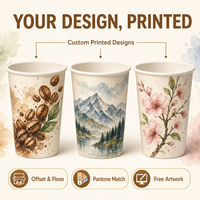 Gobelets en papier à double paroi isolés 8oz 12oz 16oz, personnalisables avec logo, pour café chaud, vente en gros