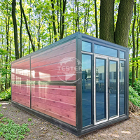 Maisons conteneurs mobiles préfabriquées pliantes Modern Life Store – Appartements modulaires de luxe à structure en acier insonorisés pour centres commerciaux et chambres