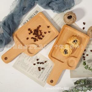 Plateau de service en bois avec rainures, multifonctionnel pour les collations et les frites - Product Image 1