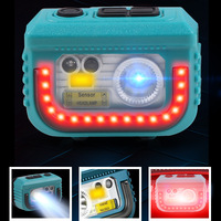 Sensor de faro impermeable recargable XPG LED faro tipo C carga Sensor de onda cabeza antorcha lámpara blanco amarillo rojo faro