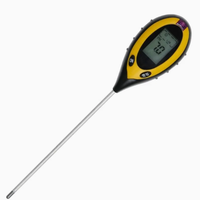 Testeur de sol numérique 4 en 1, humidimètre, analyseur de pH, de lumière et de température pour les plantes de jardin, les fleurs, l'analyse du sol