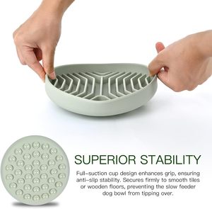 Gamelle anti-glouton pour animaux de compagnie avec design <span class=keywords><strong>labyrinthe</strong></span> rainuré, <span class=keywords><strong>plateau</strong></span> de léchage plat en silicone antidérapant pour chatons, chiots et animaux adultes - Product Image 4