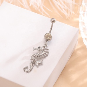 <span class=keywords><strong>Piercing</strong></span> Sexy de <span class=keywords><strong>Acero</strong></span> Quirúrgico para Mujer, Joyería PARA EL Cuerpo, Hipocampo, Colgante de <span class=keywords><strong>Ombligo</strong></span>, 14g - Product Image 4