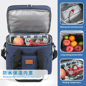 Sac isotherme 24L grande capacité, sac à lunch portable pour pique-nique en plein air - Product Image 4