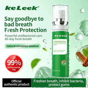 Spray Bucal Antibacterial Keleek Cinnamon, <span class=keywords><strong>Aliento</strong></span> Fresco Todo el Día, Tamaño Portátil para Viaje 20ml, Spray para el <span class=keywords><strong>Mal</strong></span> <span class=keywords><strong>Aliento</strong></span> - Product Image 2