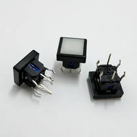 Interrupteur Tactile Électronique en Plastique Série CHA C601A 12mm 250V 1NO Symboles Personnalisables LED Simple ou Double