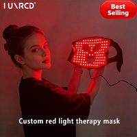 Masque facial LED ILUXRED108, appareil de soin de la peau en silicone portable sans fil, professionnel