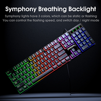 Onikuma Tz5005 N 1 Noir Logo Personnalisé Ordinateur Rgb Clavier Filaire Souris Souris Et Tapis De Souris Clavier De Jeu Combo Avec Souris