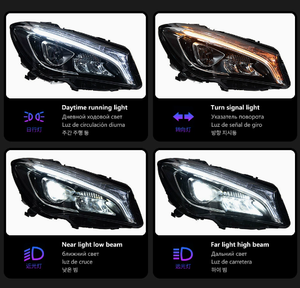 AURON Mercedes-Benz CLA W117 14-20 12V Nuevo Conjunto de Luces Diurnas LED de Perfil Bajo con Señal de Giro 6000K 60W 6000 lm Reequipamiento/Actualización - Product Image 4
