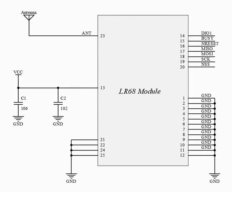 LLCC68IMLTRT Lora 모듈을 사용한 초장거리 통신 자동화 원격 시스템 신제품 프라이빗 프로토콜 사용