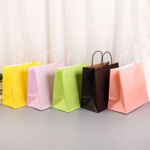 ถุงกระดาษคราฟท์สีสันสดใสพร้อมหูหิ้ว บรรจุภัณฑ์รักษ์โลก - Product Image 6