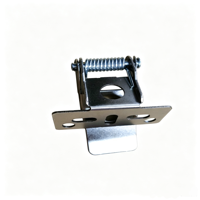 Clip à ressort de torsion en acier laminé à froid nickelé, sur mesure, pour panneau LED, avec design à 2 ou 3 trous, fabriqué par le fabricant