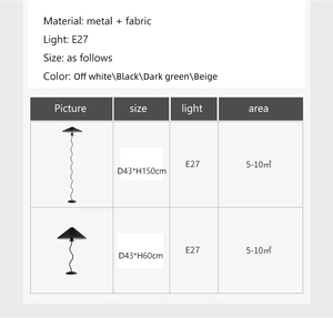 Lampada da Terra di Design <span class=keywords><strong>per</strong></span> Soggiorno, Camera da Letto, Arredamento Vintage Danese, Lampada LED a Ombrello <span class=keywords><strong>per</strong></span> Caffè - Product Image 4