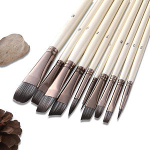 10 pièces professionnel 10 pinceaux en forme de cheveux en Nylon différents pour la <span class=keywords><strong>peinture</strong></span> de <span class=keywords><strong>peinture</strong></span> aquarelle acrylique - Product Image 4